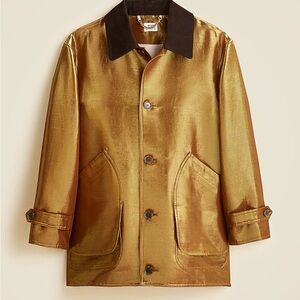 ISO Christopher John Rogers X J.Crew Barn Jacket™ In Gold Lamé For Women L